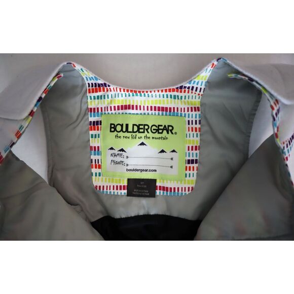 Boulder Gear 9126R-776 Girl's Sz 3T White Dash Insulated Hailey Snow Bib - Picture 3 of 5